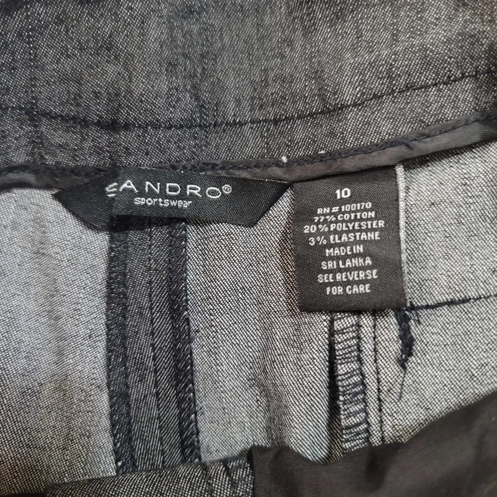 Sandro Paris Women's Jeans Size 8 Washed‎ Black Cotton Blend Denim Pants Euc - Picture 4 of 4